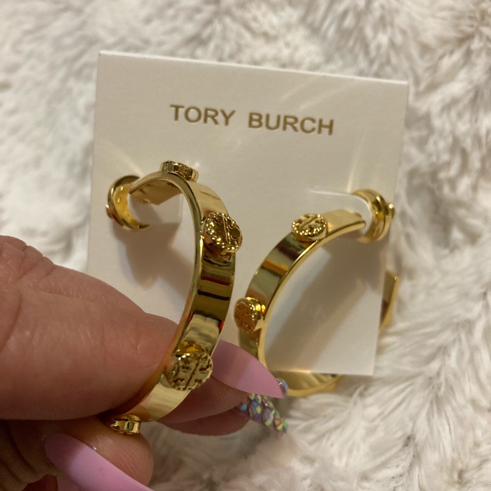Tory Burch Migrain Hoop Earrings - Picture 9 of 9